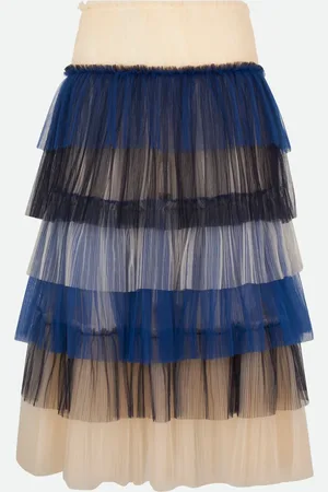 Elisabetta Franchi Gonna in Tulle Cobalto