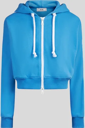 JIJIL Felpa con Zip Blu Cobalto