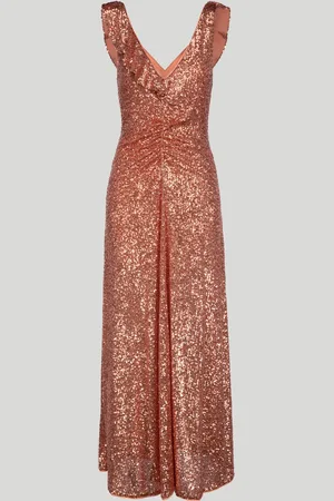 Pinko Abito Lungo Full Paillettes Rosa