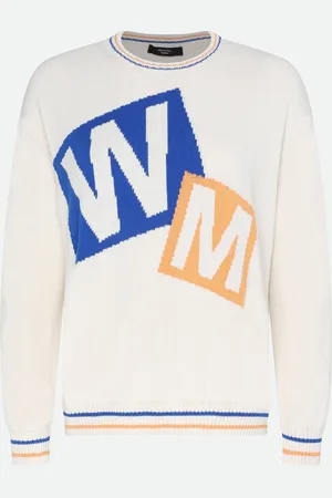 Max Mara Maglione con Stampa Bianco
