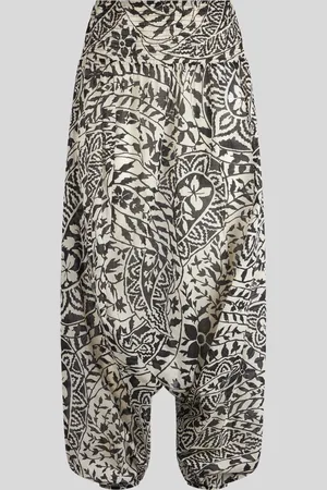 JIJIL Pantalone in Cotone Stampa Edera