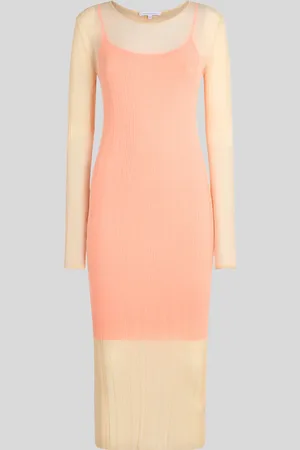 Patrizia Pepe Abito Longuette Orange Fluo