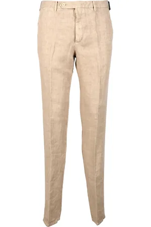 ROTASPORT Pantalone Classico Beige in Lino