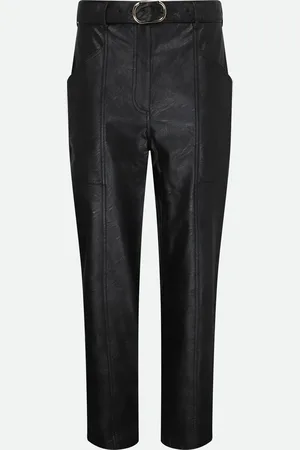 Twin-Set Pantaloni Effetto Pelle Neri