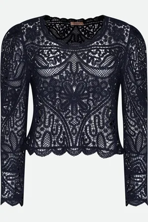 Twin-Set Maglia Crochet Blu