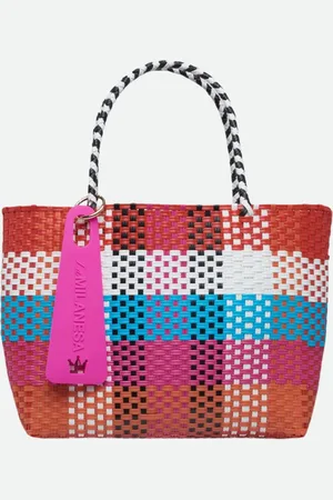 La Milanesa Borsa Negroni Media Quadri Multicolore