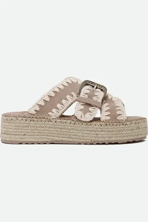 Mou Jute Sandali Platform Grigi