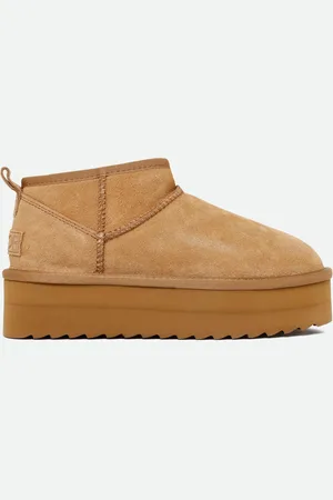 Colors of California Stivaletto Platform Cognac