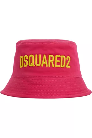 Dsquared2 Donna Cappelli - Cappello Bucket In Cotone Con Logo