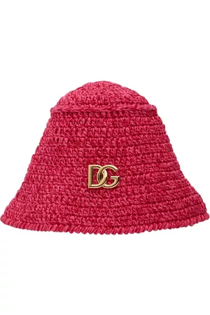 Dolce & Gabbana Donna Cappello Bucket - Cappello Bucket In Maglia Di Cotone Con Logo
