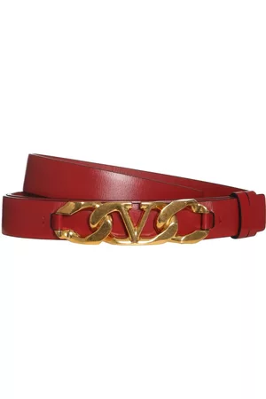 VALENTINO GARAVANI Donna Cinture - Cintura V Logo Chain In Pelle 3cm