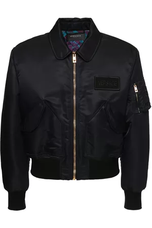 VERSACE Bomber In Nylon Con Patch