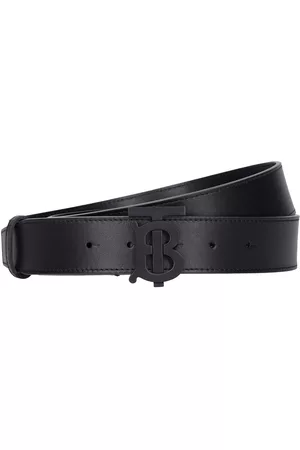 Burberry Cintura In Pelle Con Logo 35mm