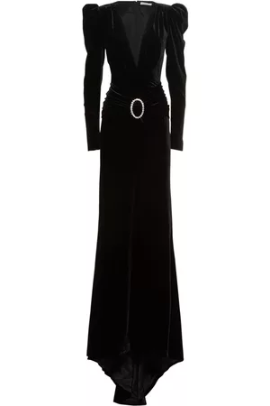 Alessandra Rich Donna Vestiti - Vestito In Velluto Con Fibbia Di Cristalli