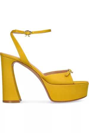 Sandali con plateau zeppa nel colore giallo per donna FASHIOLA