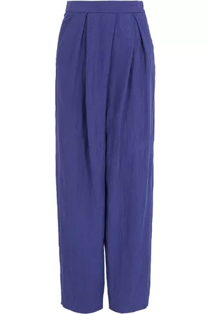 Armani Donna Pantaloni leggeri estivi - Pantaloni Larghi In Lino Con Pinces