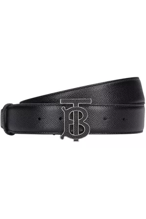 Burberry Uomo Cinture vintage - Cintura In Pelle Martellata Tb 35mm