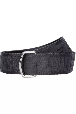 Diesel Cintura In Webbing Con Logo Jacquard 4cm