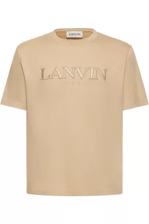 Lanvin Uomo T-shirt - T-shirt In Cotone Con Ricamo Logo