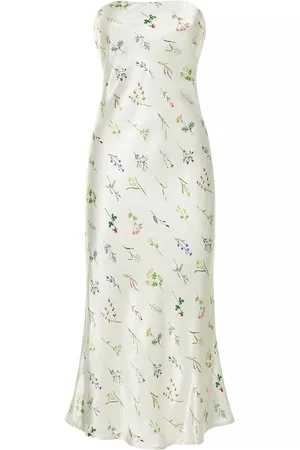 Third Form Donna Vestiti stampati - Floral Strapless Viscose Midi Dress