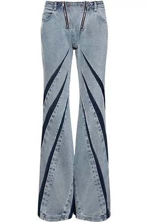 DION LEE Donna Jeans a zampa & bootcut - Jeans Svasati Vita Bassa In Con Zip