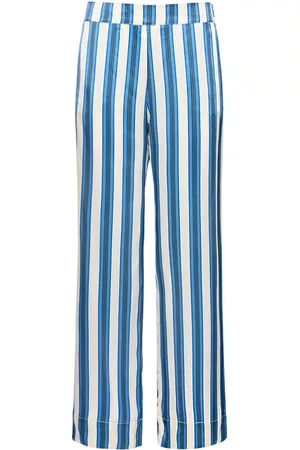 ASCENO Donna Pigiami - Pantaloni Pigiama The London In Seta