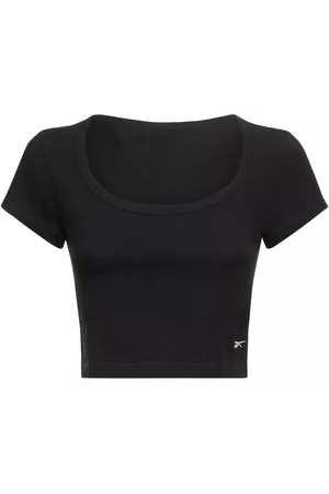 Reebok Donna T-shirt - Crop Top In Jersey
