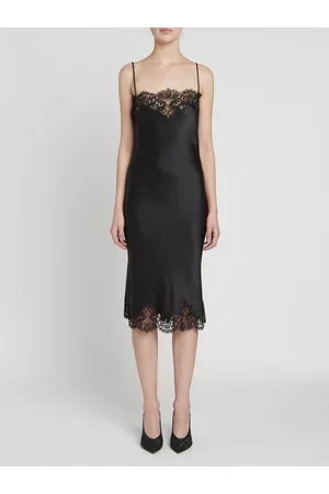 Stella McCartney Donna Vestiti midi - Vestito Midi In Raso E Pizzo