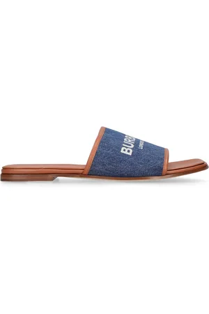 Burberry Sandali Bassi Carolyn In Denim 5mm