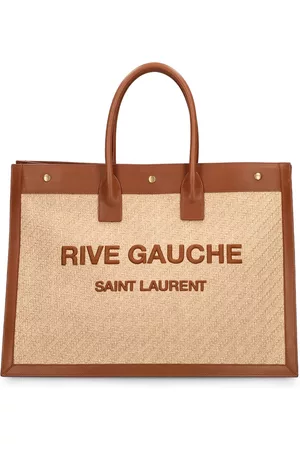 Saint Laurent Donna Shopper e tote bag - Borsa Shopping Rive Gauche In Rafia