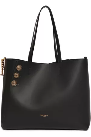 Balmain Donna Shopper e tote bag - Borsa Shopping Embleme In Pelle Con Busta