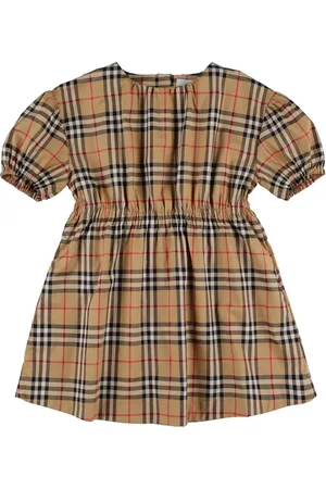 Burberry Vestito In Misto Cotone Check