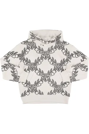 Burberry Felpa In Cotone Con Cappuccio