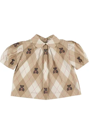 Burberry Camicia In Popeline Di Cotone Stampato