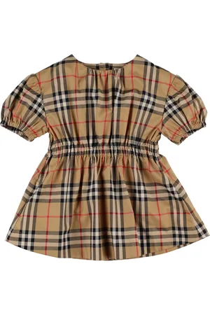 Burberry Vestito In Misto Cotone Check