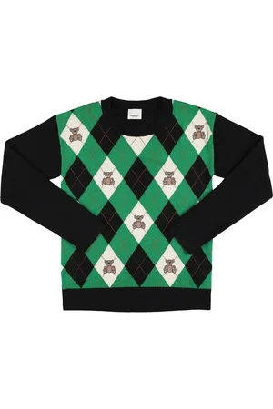 Burberry Maglia In Lana Stampata