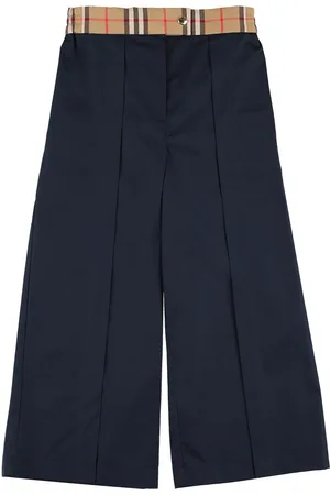 Burberry Pantaloni In Cotone / Inserti Check
