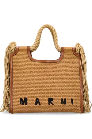 Marni Donna Shopper e tote bag - Borsa Shopping Marcel In Misto Cotone Intrecciato