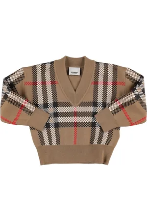 Burberry Maglia In Misto Lana Check