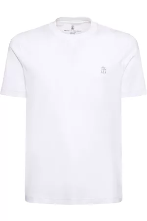 Brunello Cucinelli Uomo T-shirt con logo - T-shirt In Cotone Con Logo