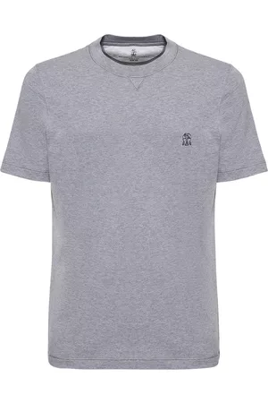 Brunello Cucinelli Uomo T-shirt con logo - T-shirt In Cotone Con Logo