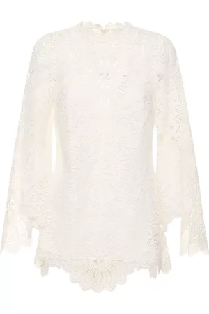 ZIMMERMANN Donna Top - Chintz Doily Lace Long Sleeve Top