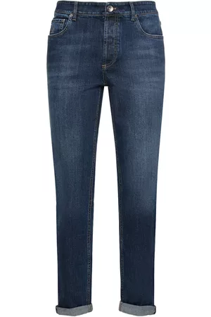 Brunello Cucinelli Uomo Jeans - Jeans In Denim Di Cotone Stonewashed