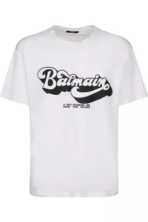 Balmain Uomo T-shirt con logo - T-shirt 70s In Cotone Con Logo