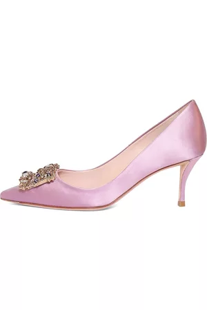 Roger Vivier Donna Scarpe decolleté - Décolleté In Raso Con Cristalli 65mm