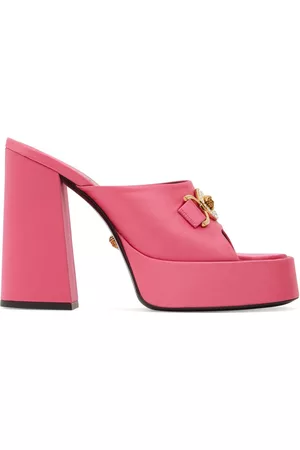 VERSACE Donna Sandali - Mules In Raso 120mm