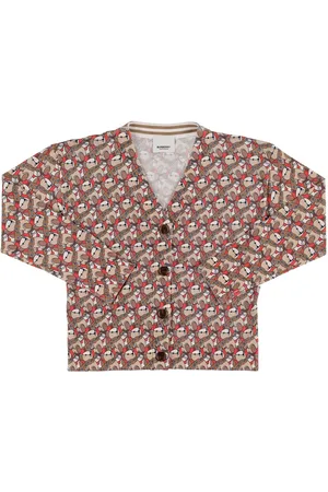 Burberry Cardigan In Maglia Di Cotone Monogram