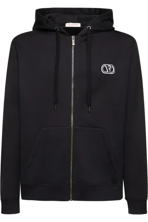 VALENTINO Felpa In Cotone Con Cappuccio E Logo