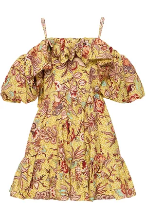 ULLA JOHNSON Vestito Lila In Cotone Stampato