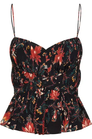 ULLA JOHNSON Crop Top Zuma In Seta